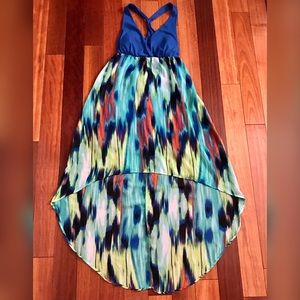 Peacock High Low Dress - size Medium